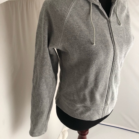 Express metallic silver zip up hoodie sweatshirt - Picture 2 of 7